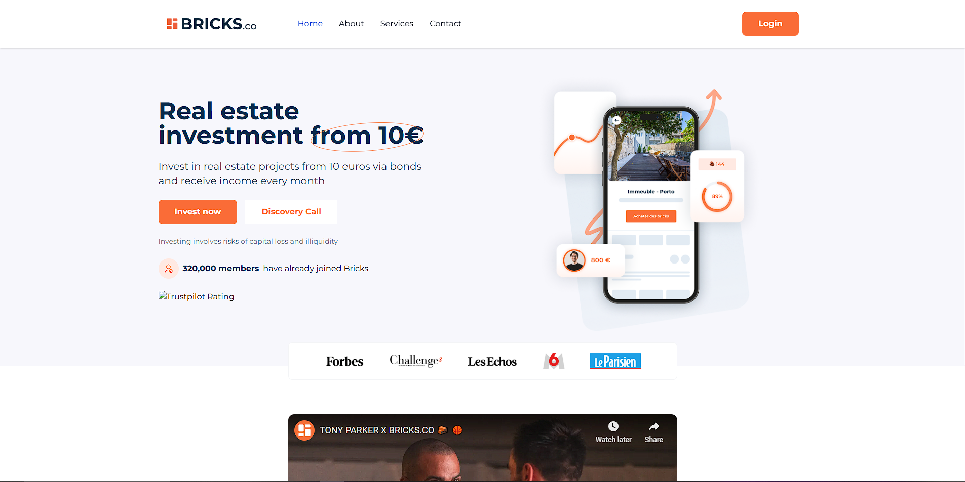 Bricks – Responsive Angular Website Clone with Tailwind CSS
